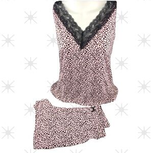 Tahari, ‘Pink Cheetah’ PJ Set. SZ: M,L. NWT Firm!